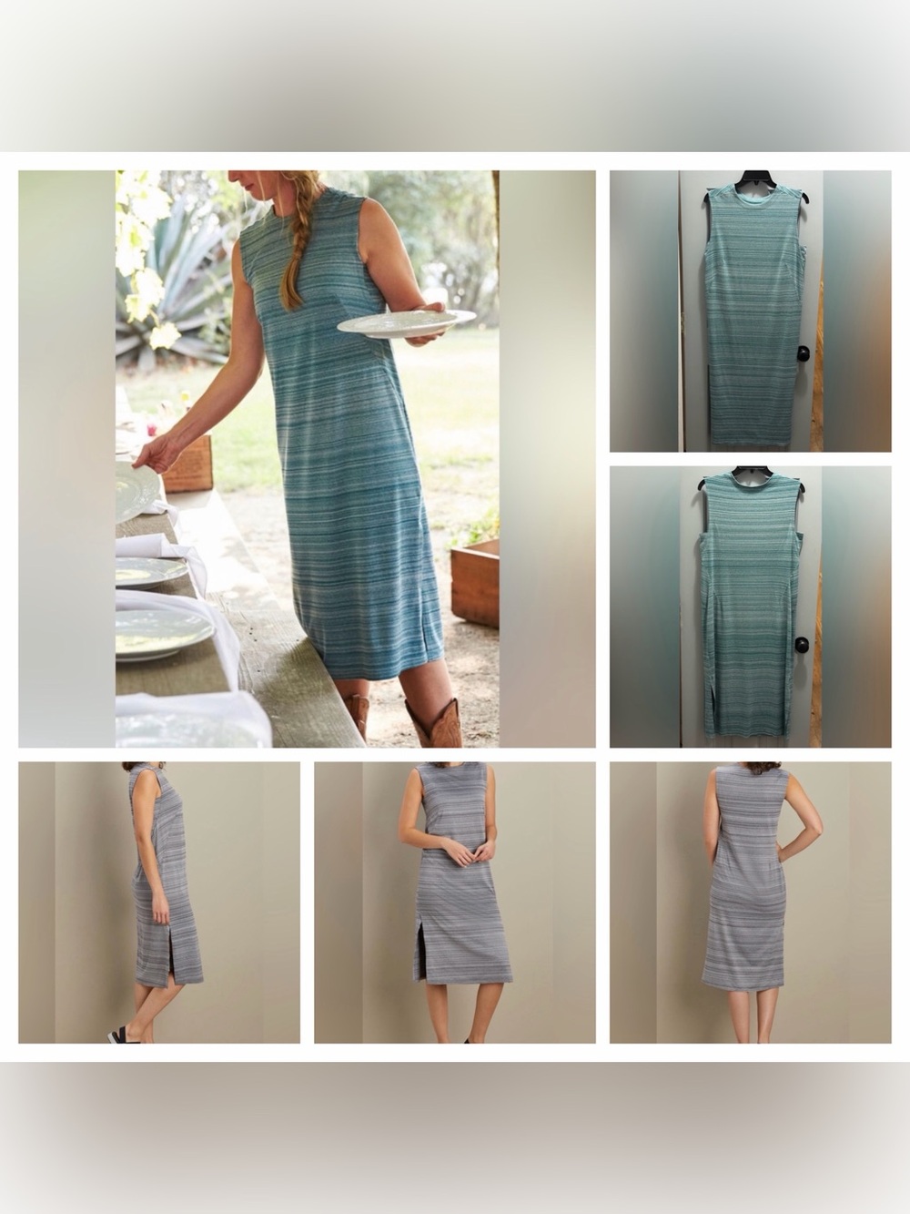 Duluth Trading Co. Women’s Summer Hours Dress Teal Size Small Item 11869
